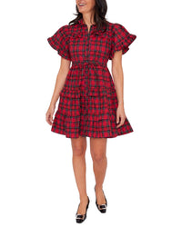 Sail To Sable Tie Waist Shirt Dress