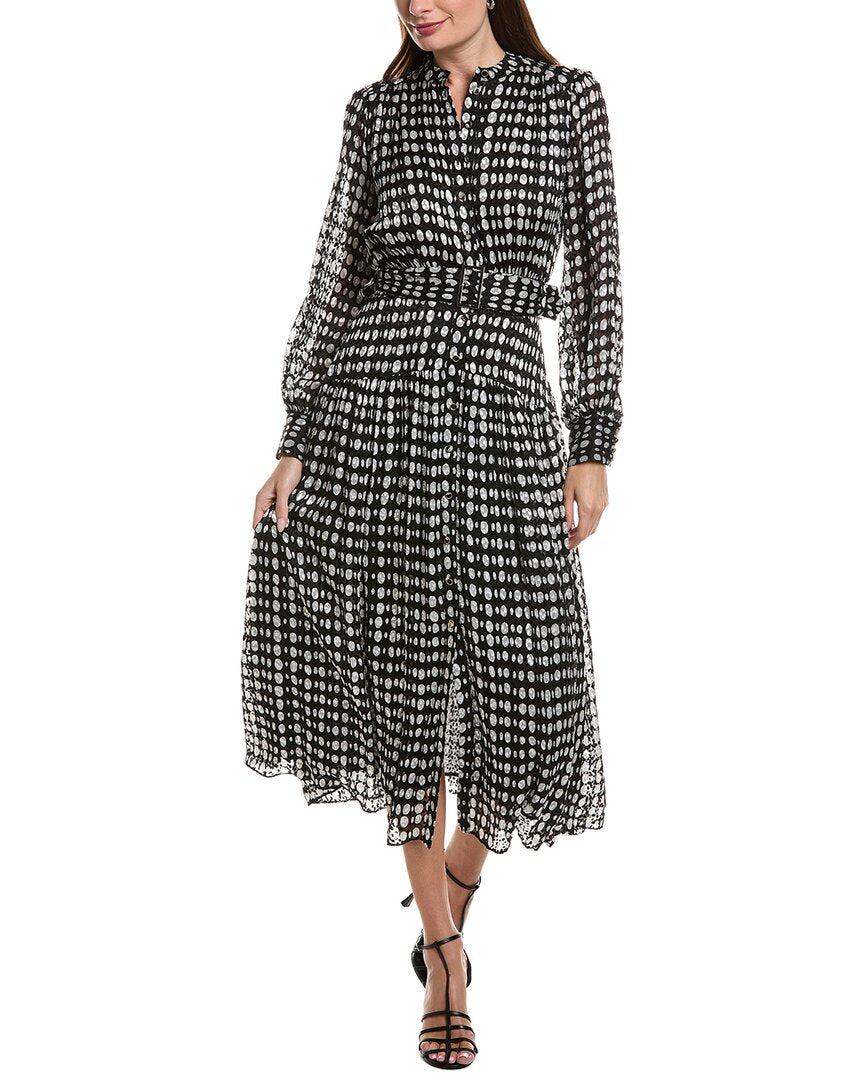 Elie Tahari The Rue Silk-Blend Midi Dress