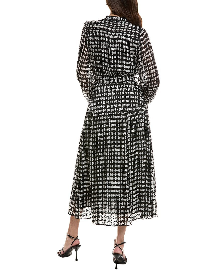 Elie Tahari The Rue Silk-Blend Midi Dress