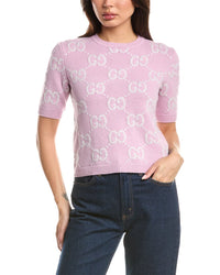 Gucci Gucci Soft Wool Gg Intarsia Sweater
