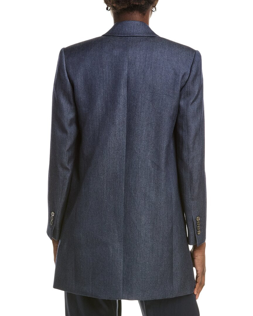 Michael Kors Collection Mohair & Silk-Blend Boyfriend Blazer