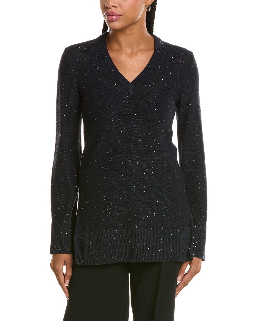 Michael Kors Collection Linen-Blend Embellished Sweater