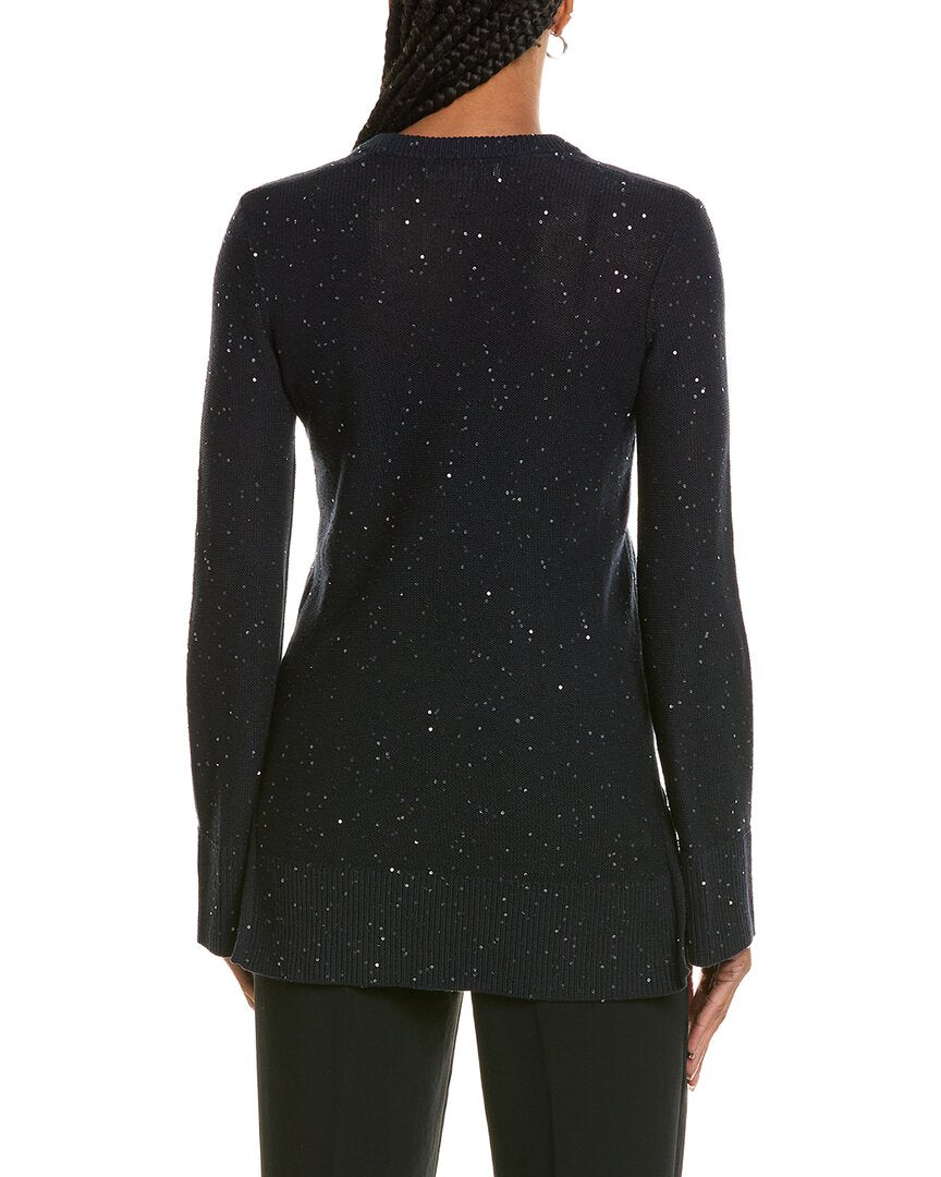 Michael Kors Collection Linen-Blend Embellished Sweater