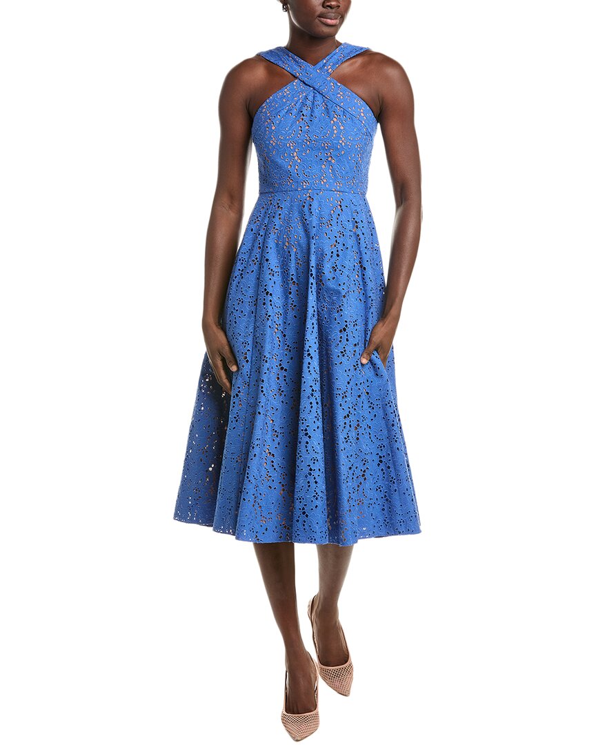 Michael Kors Collection Cross Silk-Blend Midi Dress