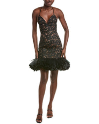 Michael Kors Collection Lace Embroidered Raffia Dress