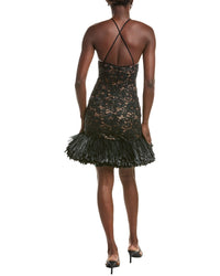 Michael Kors Collection Lace Embroidered Raffia Dress