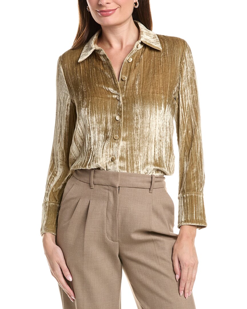 Lafayette 148 New York Lafayette 148 New York Velvet Slim Silk-Blend Blouse