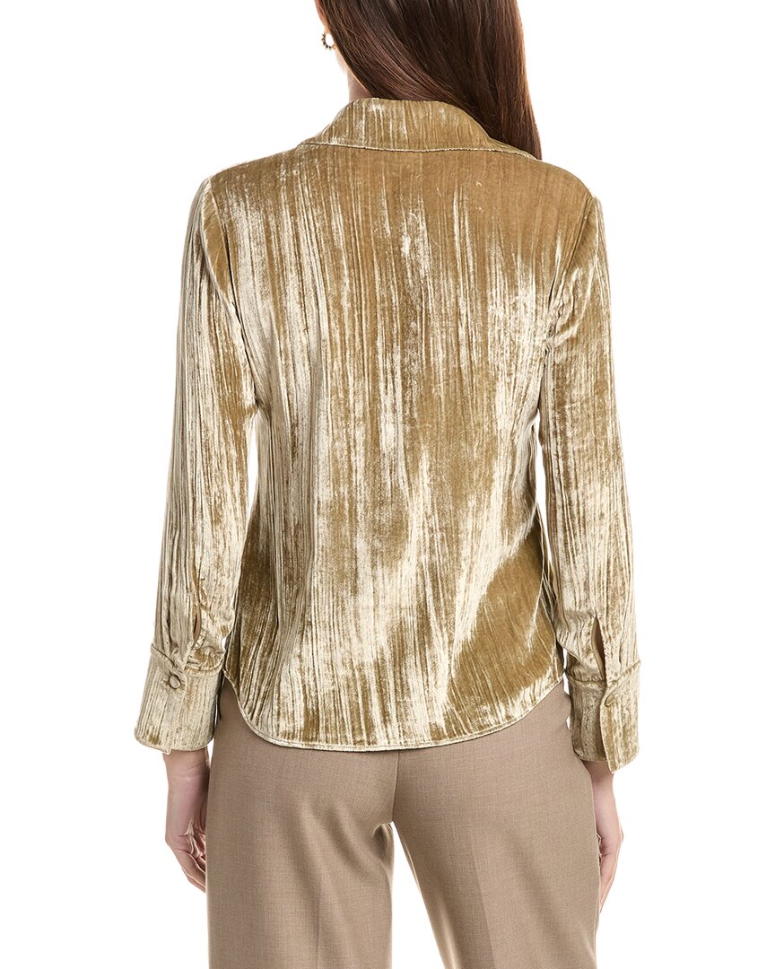 Lafayette 148 New York Lafayette 148 New York Velvet Slim Silk-Blend Blouse