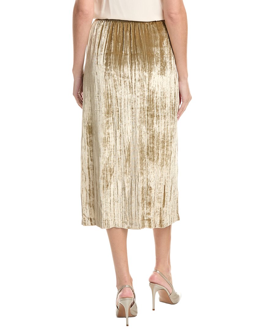 Lafayette 148 New York Lafayette 148 New York Plisse Velvet Pull-On Silk-Blend Skirt