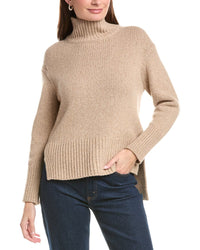 Lafayette 148 New York Lafayette 148 New York Mock Neck Drop Shoulder Cashmere-Blend Sweater