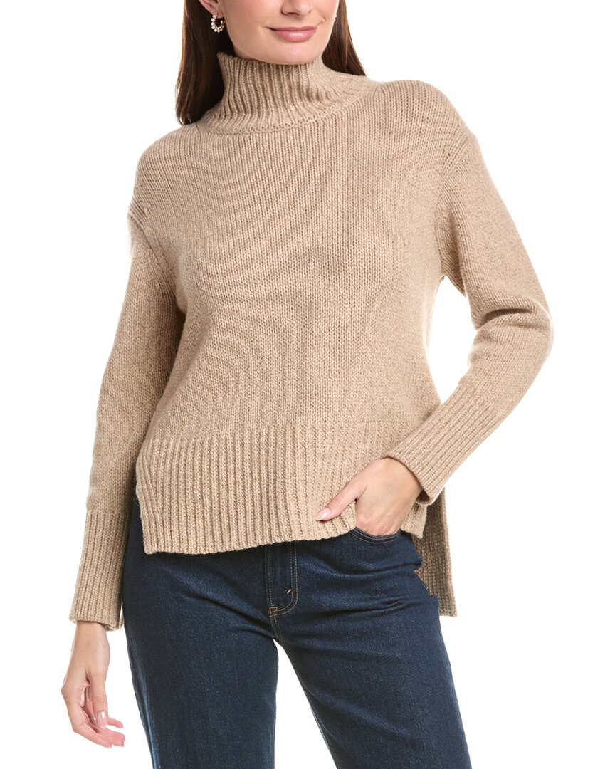 Lafayette 148 New York Lafayette 148 New York Mock Neck Drop Shoulder Cashmere-Blend Sweater
