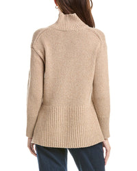 Lafayette 148 New York Lafayette 148 New York Mock Neck Drop Shoulder Cashmere-Blend Sweater