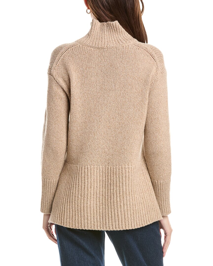 Lafayette 148 New York Lafayette 148 New York Mock Neck Drop Shoulder Cashmere-Blend Sweater