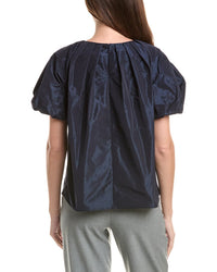 Lafayette 148 New York Lafayette 148 New York Soft Pleated Puff Sleeve Blouse