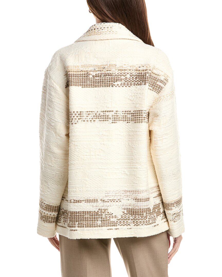 Lafayette 148 New York Lafayette 148 New York Point Collar Wool-Blend Oversized Swing Coat