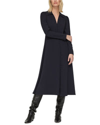 Lafayette 148 New York V-Neck Long Sleeve Dress
