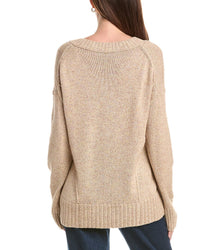 Lafayette 148 New York Lafayette 148 New York Wide V-Neck Cashmere & Silk-Blend Sweater