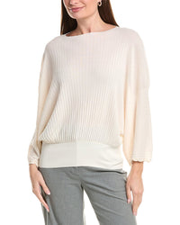 Lafayette 148 New York Lafayette 148 New York Pleated Dolman Silk Sweater