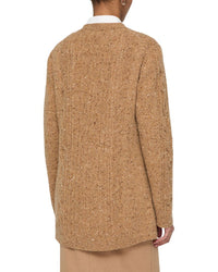 Lafayette 148 New York Lafayette 148 New York Cable Donegal Button Front 100% Cashmere Cardigan