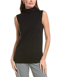 Lafayette 148 New York Lafayette 148 New York Sleeveless Mock Neck Cashmere & Wool-Blend Sweater