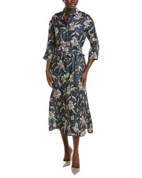 Max Mara Max Mara Peonia Silk Midi Shirtdress
