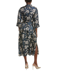 Max Mara Max Mara Peonia Silk Midi Shirtdress