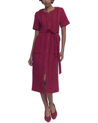 Boden Boden Petite Ruth Zip Texture Dress