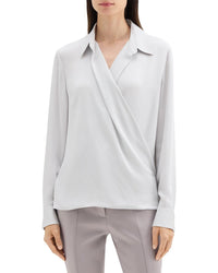 Theory Wrap Blouse