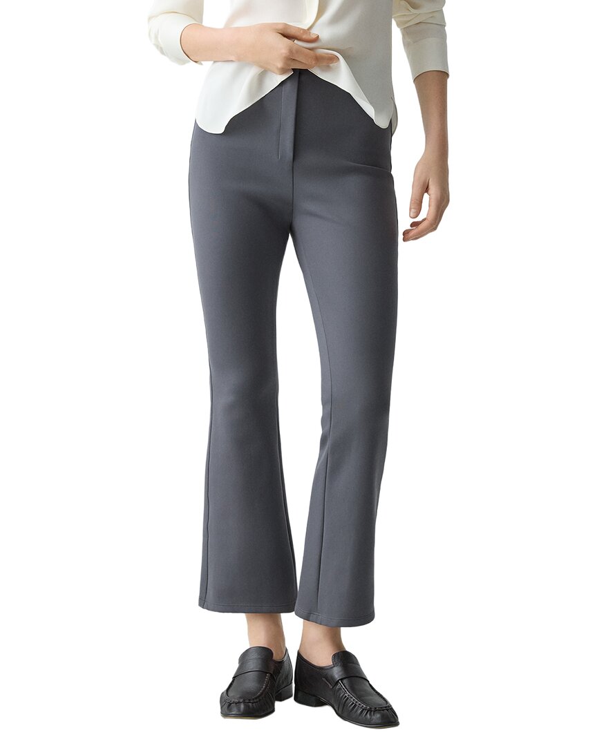 Theory High-Waist Kick Wool-Blend Pant