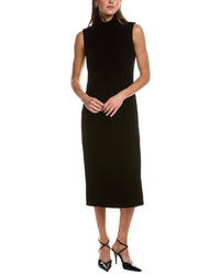 Theory Velvet Funnel Neck Midi Dress