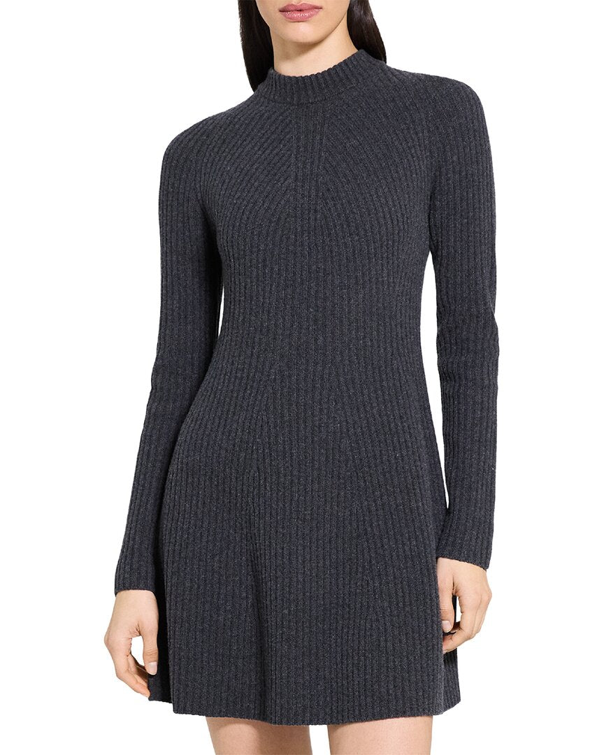 Theory Traveling Rib Wool & Cashmere-Blend Dress