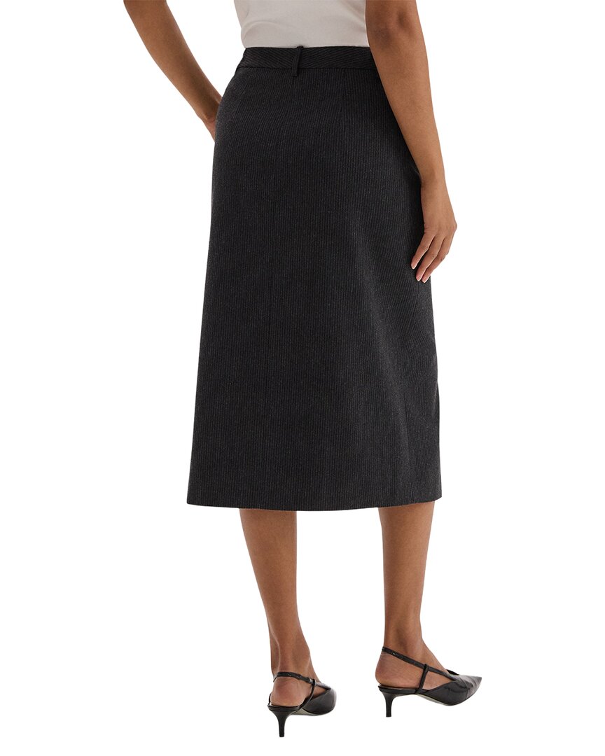 Theory Midi Wool-Blend Trouser Skirt