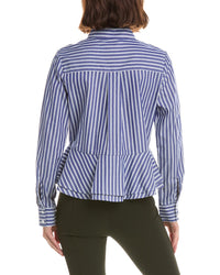 French Connection Stripe Peplum Top