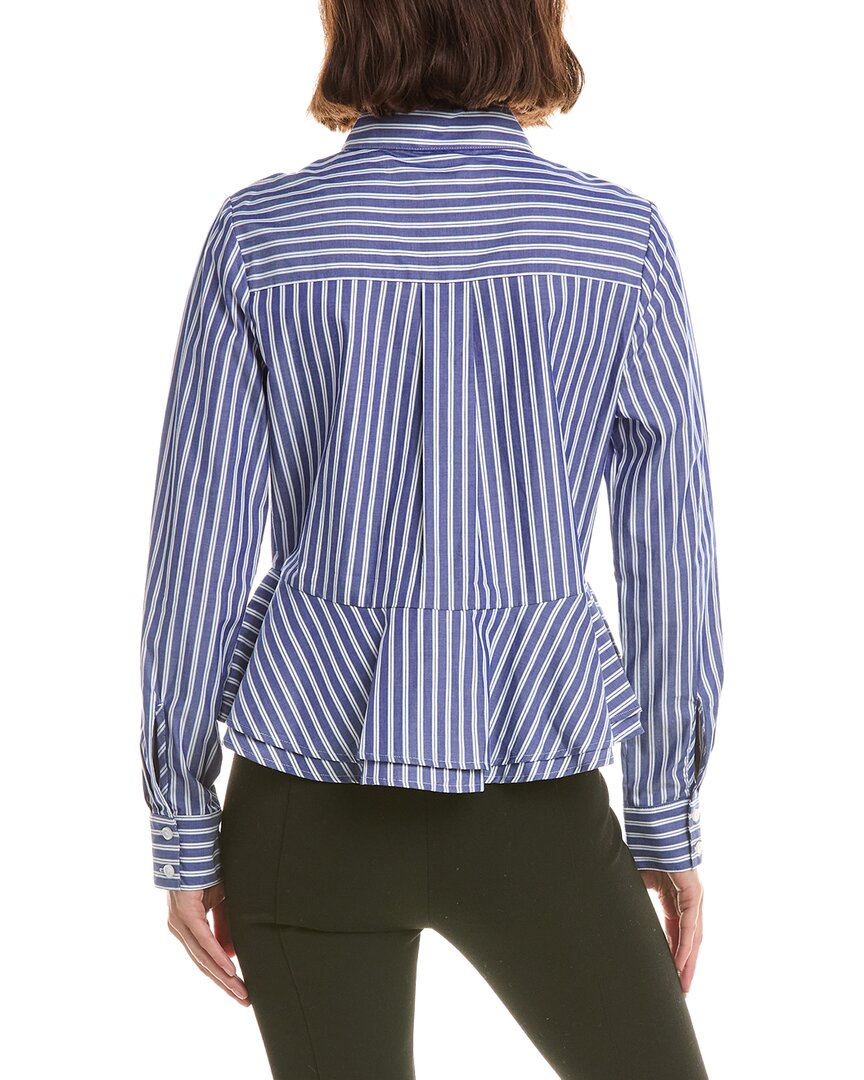 French Connection Stripe Peplum Top