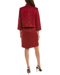 Le Suit 2Pc Textured Jacket & Empire Seam Dress Set