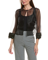 tyler böe Tyler Böe Elise Feather Trim Top