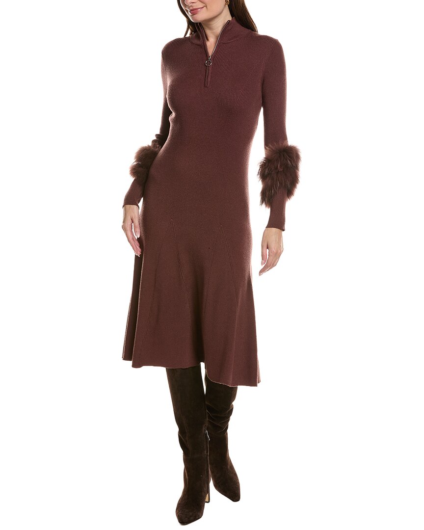 tyler böe Tyler Böe Celia Knit Fur Trim Dress