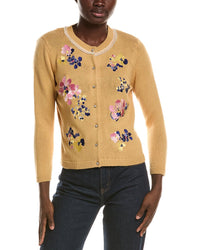 tyler böe Tyler Böe Flora Embroidered Wool-Blend Cardigan