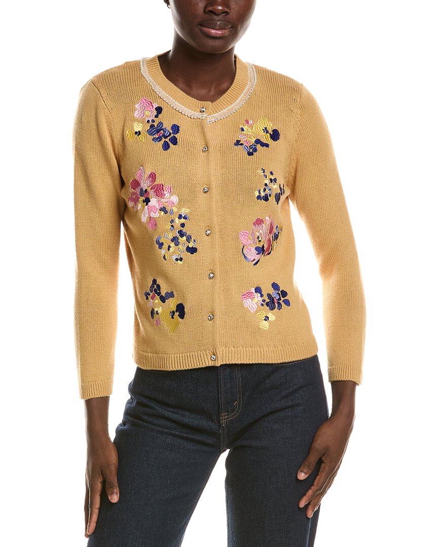 tyler böe Tyler Böe Flora Embroidered Wool-Blend Cardigan