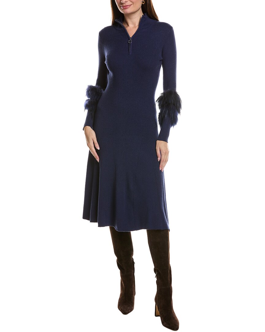 tyler böe Tyler Böe Celia Knit Fur Trim Dress