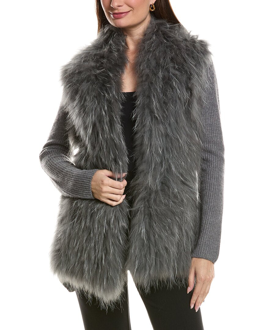 tyler böe Tyler Böe Evie Silver Wool & Cashmere-Blend Cardigan