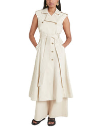 Temperley London Javier Wool-Blend Sleeveless Trench Coat