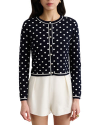Toccin Xandra Long Sleeve Silk-Blend Cardigan