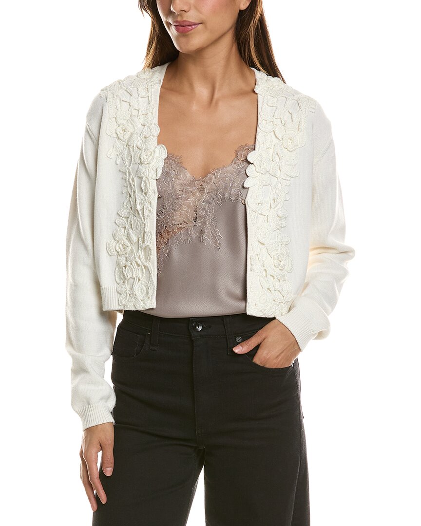 Toccin Rosalind Floral Knit Applique Cardigan