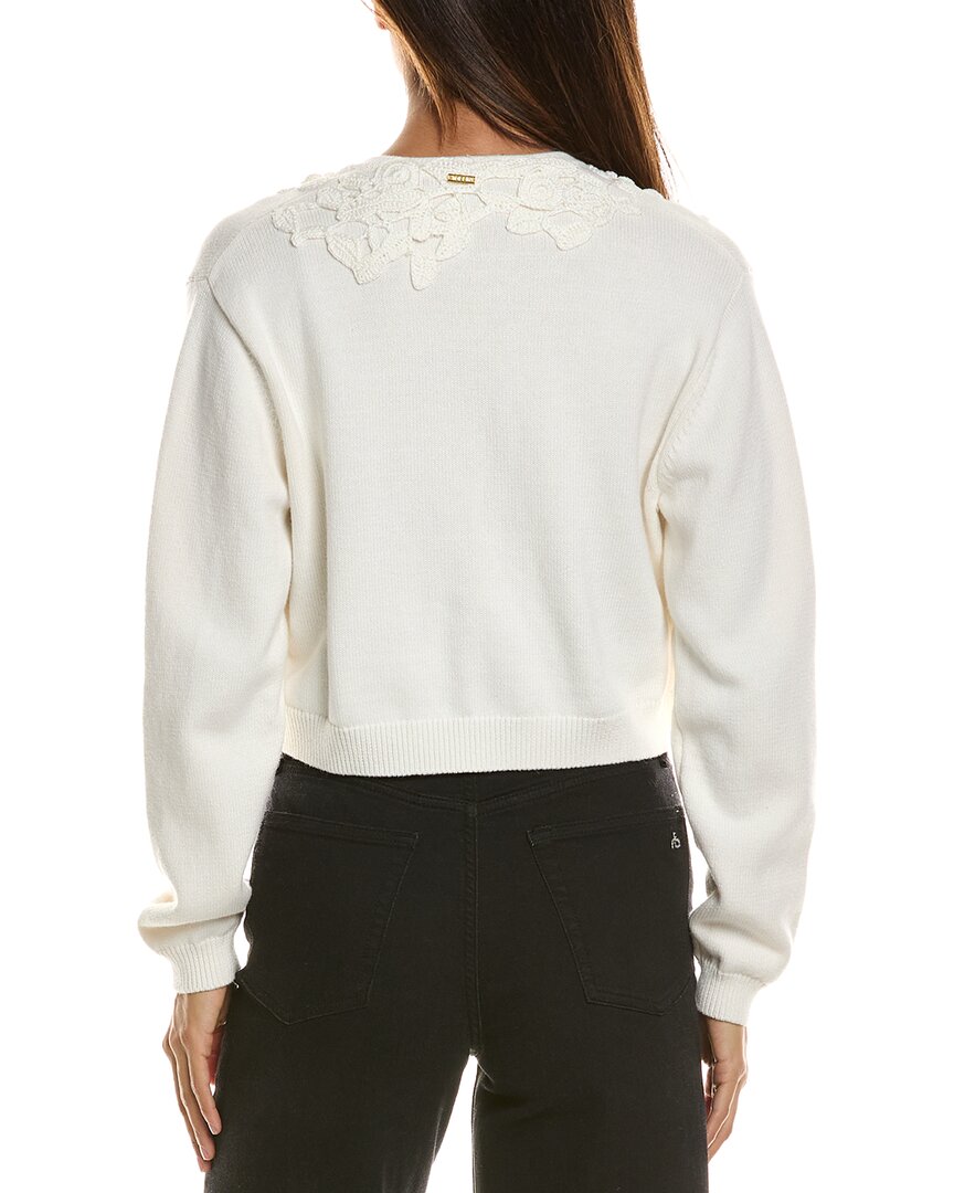 Toccin Rosalind Floral Knit Applique Cardigan