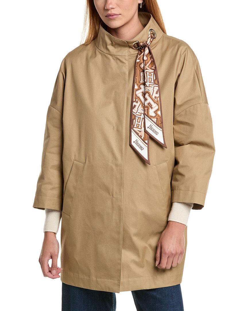 Herno Gabardine Silk-Trim Jacket