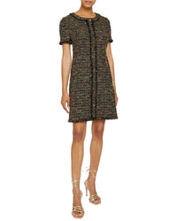 Santorelli Shea Wool-Blend Shift Dress