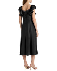 Santorelli Silk Yeda Fit & Flare Dress