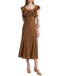 Santorelli Silk Yeda Fit & Flare Dress