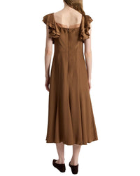 Santorelli Silk Yeda Fit & Flare Dress